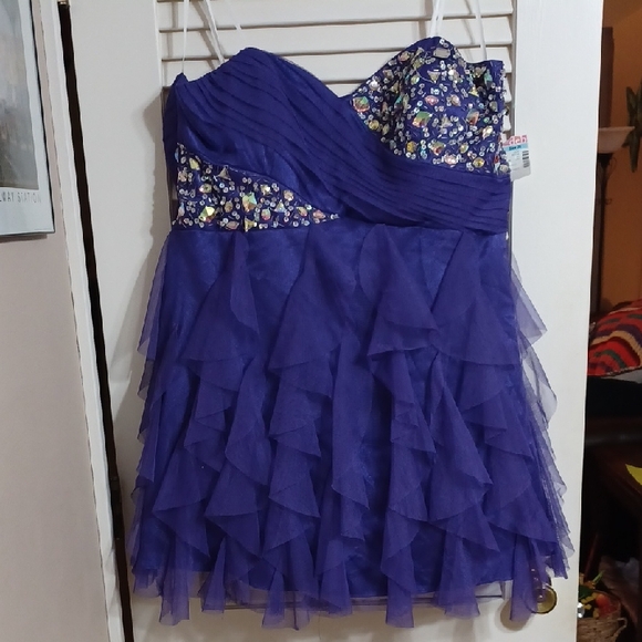 NWT Vintage 1990's deb Women's Size 20 Purple Sequined Bodice Formal Dress - Picture 1 of 11